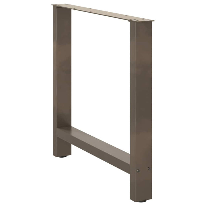 sofabordben naturstål 2 stk. 70x(72-73) cm stål
