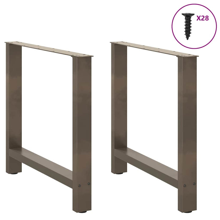 sofabordben naturstål 2 stk. 70x(72-73) cm stål