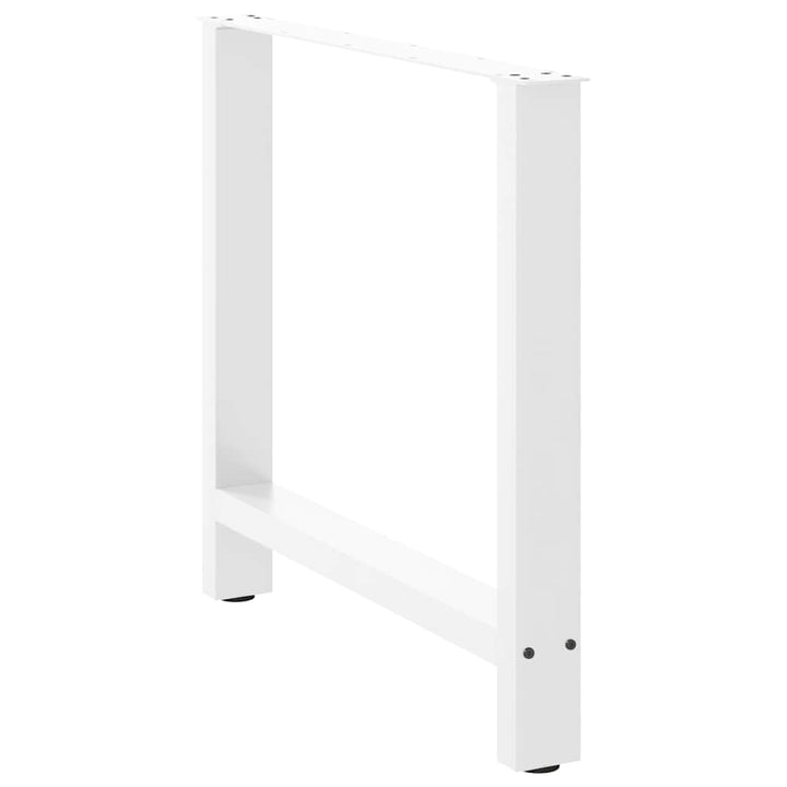 spisebordsben hvide 2 stk. 80x(72-73) cm stål