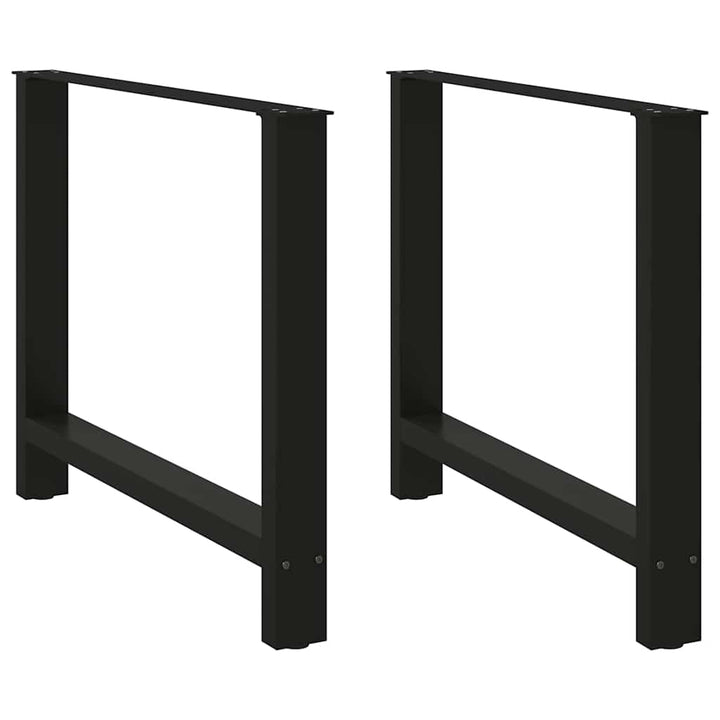 sofabordben 2 stk. 100x(72-73) cm stål sort