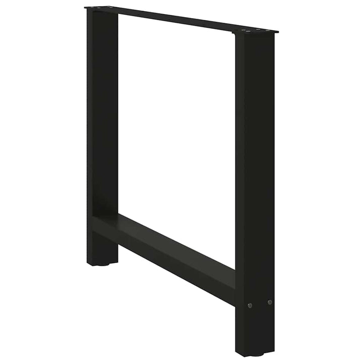 sofabordben 2 stk. 100x(72-73) cm stål sort