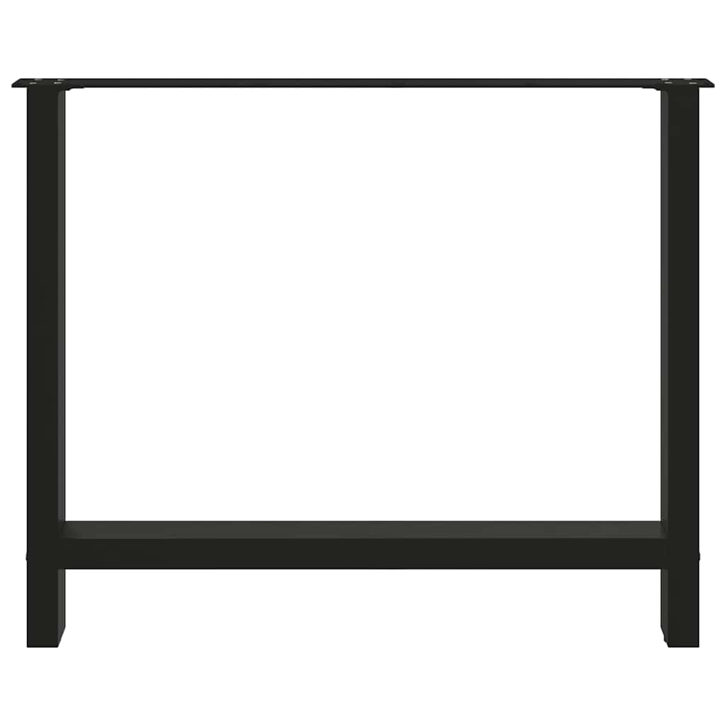 sofabordben 2 stk. 100x(72-73) cm stål sort