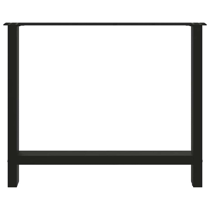 sofabordben 2 stk. 100x(72-73) cm stål sort