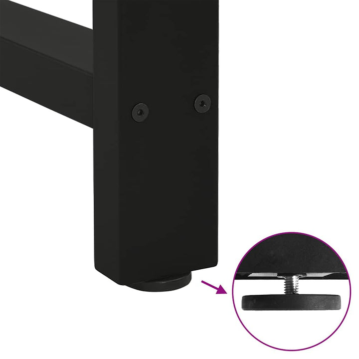 sofabordben 2 stk. 100x(72-73) cm stål sort