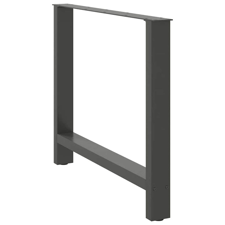 spisebordsben antracit 2 stk. 100x(72-73) cm stål