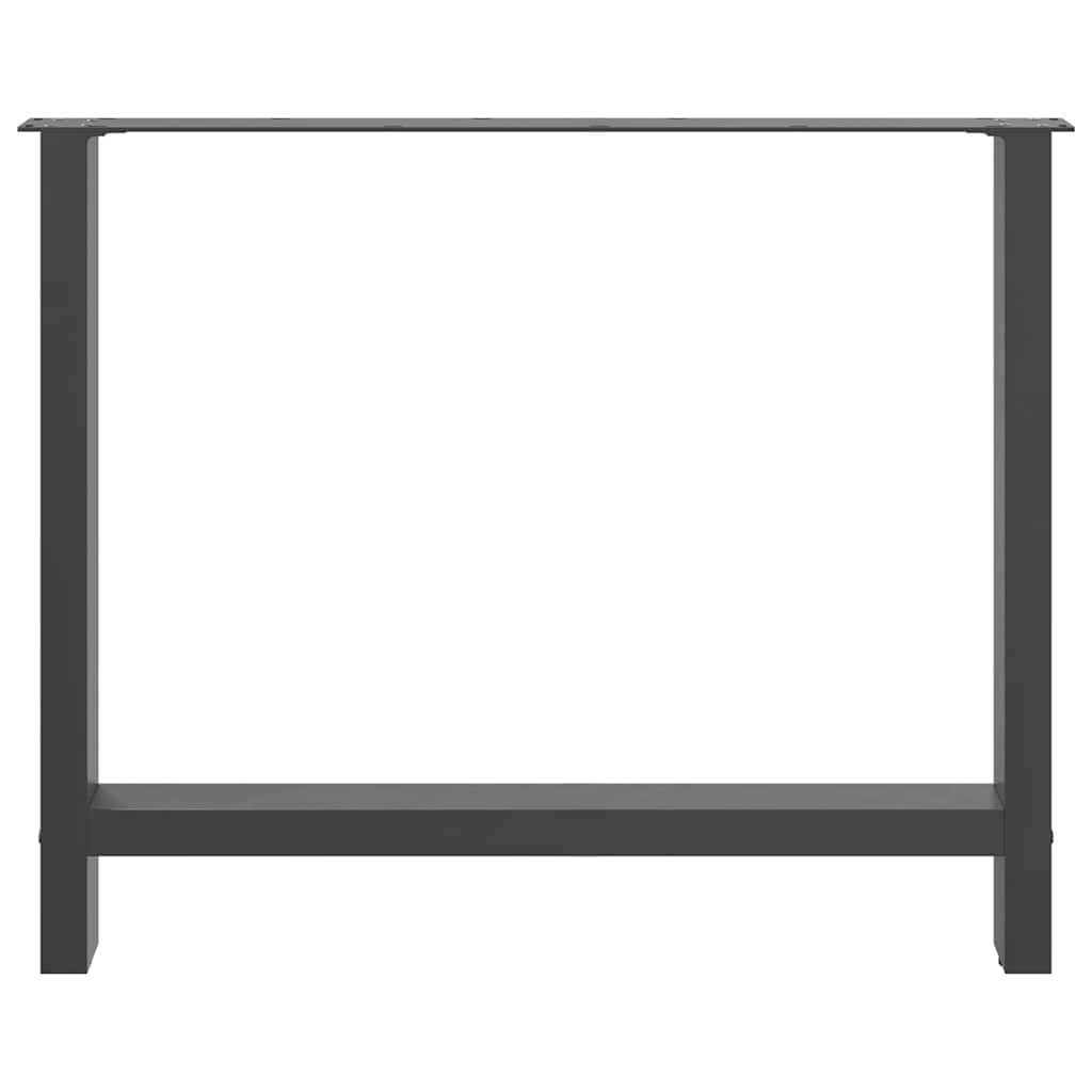 spisebordsben antracit 2 stk. 100x(72-73) cm stål
