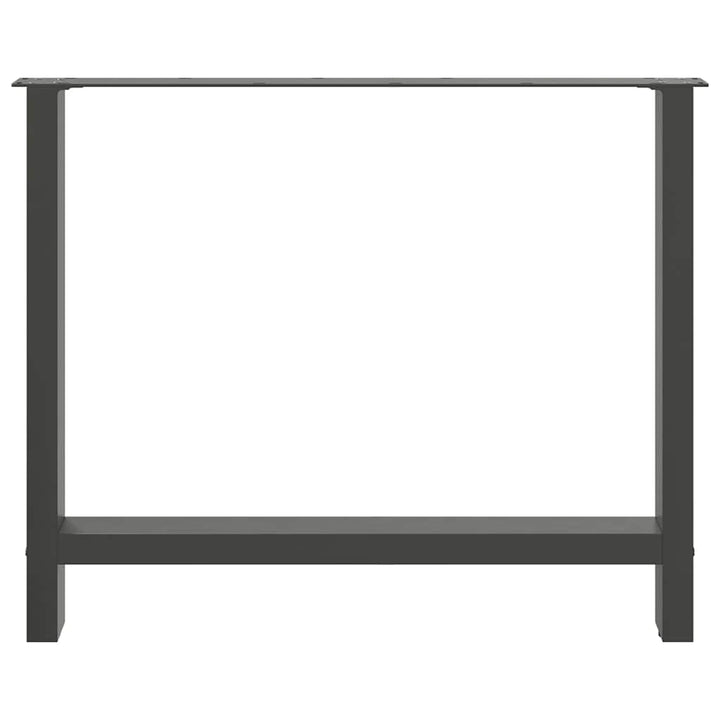 spisebordsben antracit 2 stk. 100x(72-73) cm stål