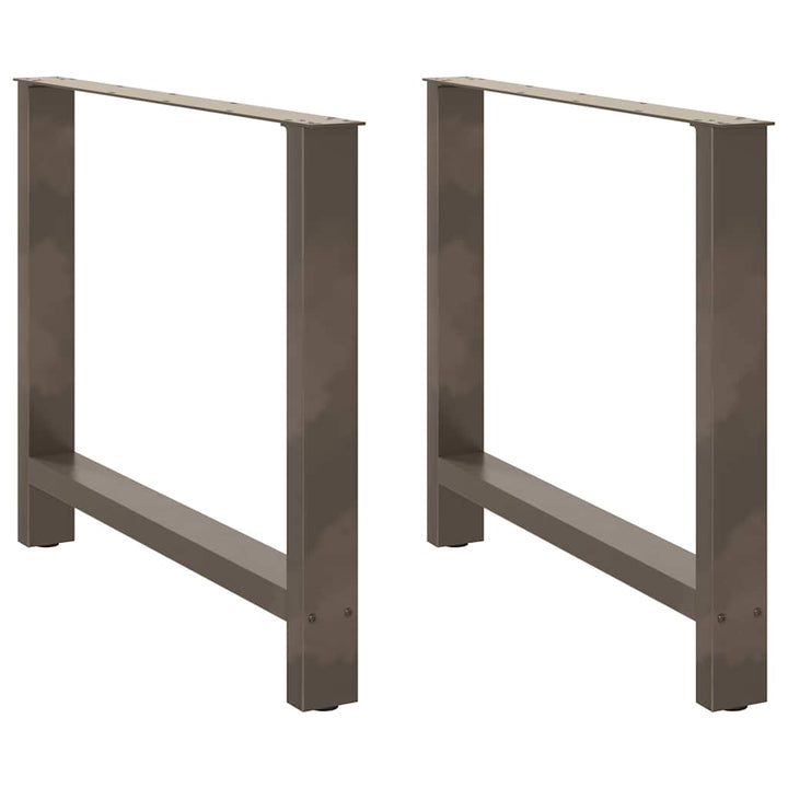 sofabordben naturstål 2 stk. 100x(72-73) cm stål