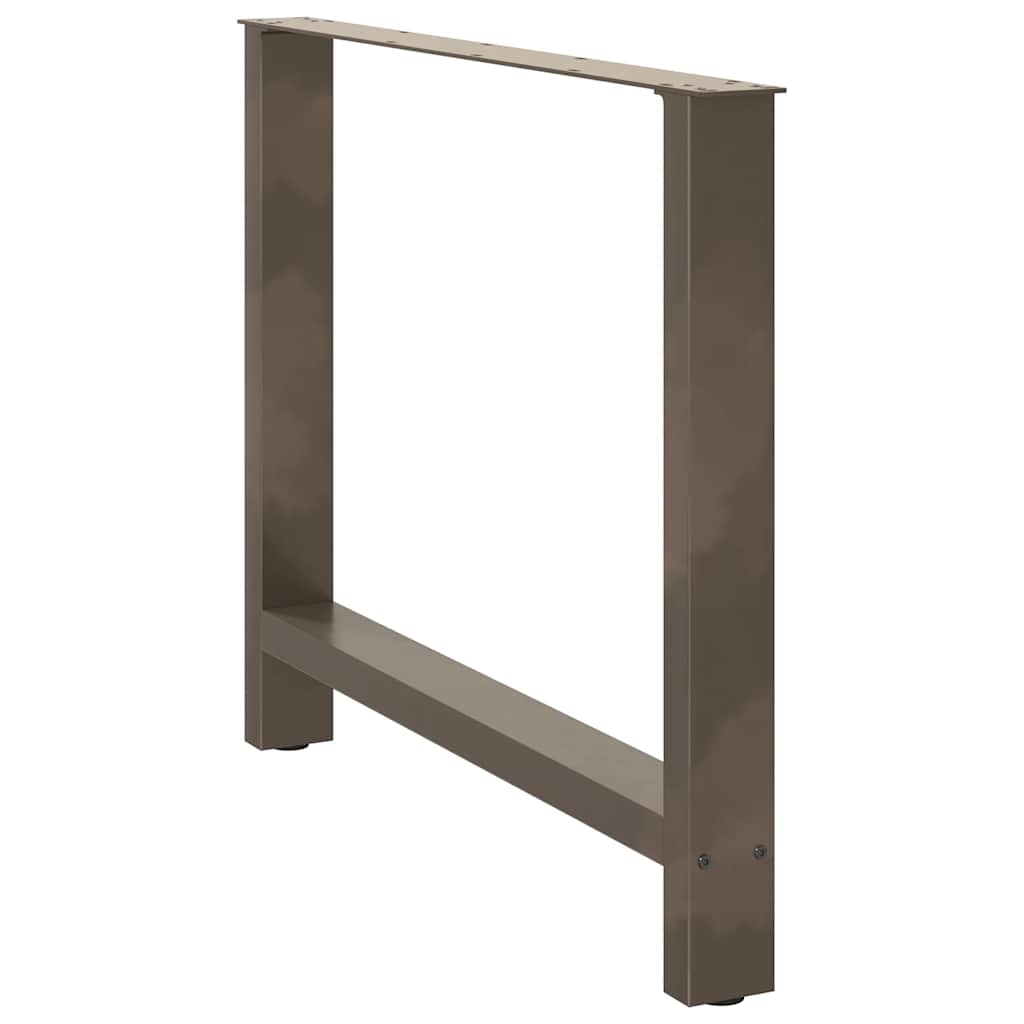 sofabordben naturstål 2 stk. 100x(72-73) cm stål