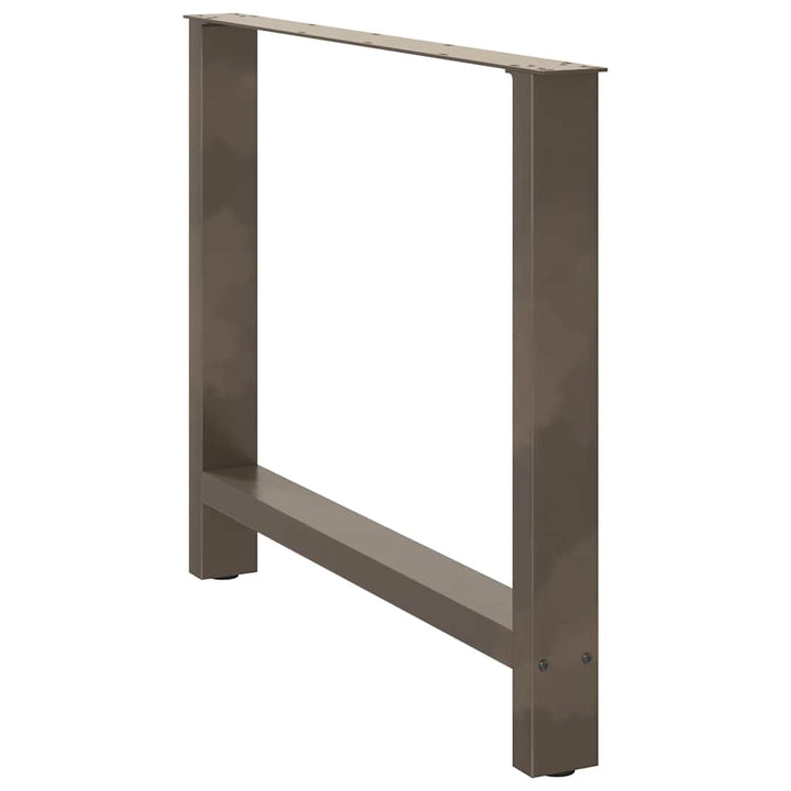 sofabordben naturstål 2 stk. 100x(72-73) cm stål