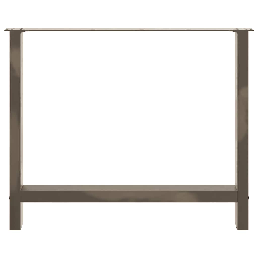 sofabordben naturstål 2 stk. 100x(72-73) cm stål