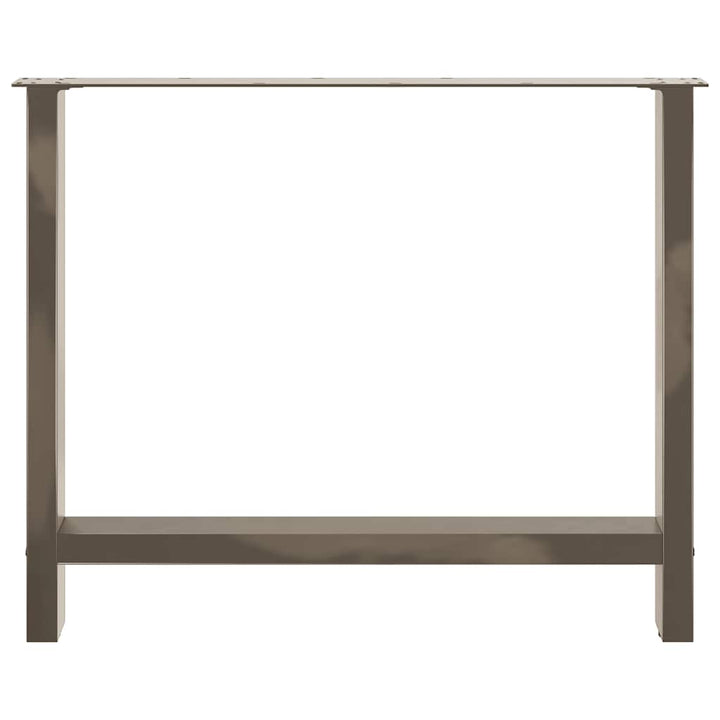 sofabordben naturstål 2 stk. 100x(72-73) cm stål