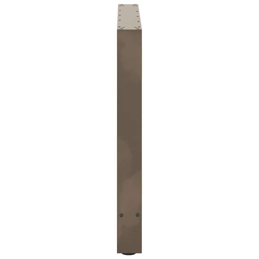 sofabordben naturstål 2 stk. 100x(72-73) cm stål