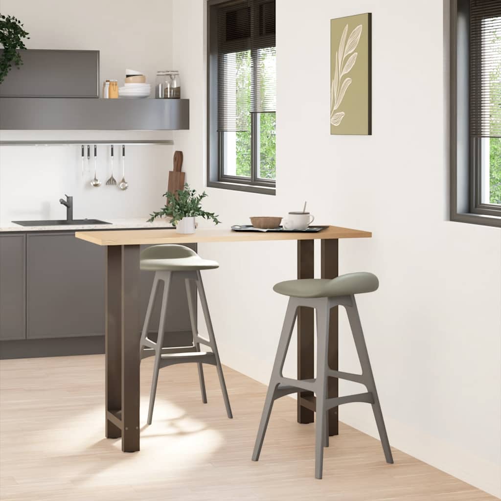 sofabordben naturstål 2 stk. 40x(100-101) cm stål