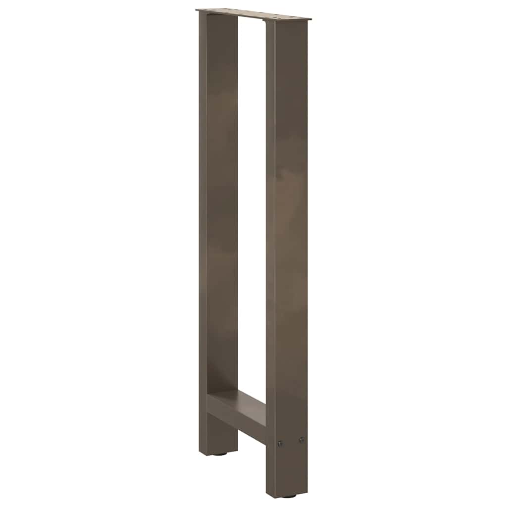 sofabordben naturstål 2 stk. 40x(100-101) cm stål