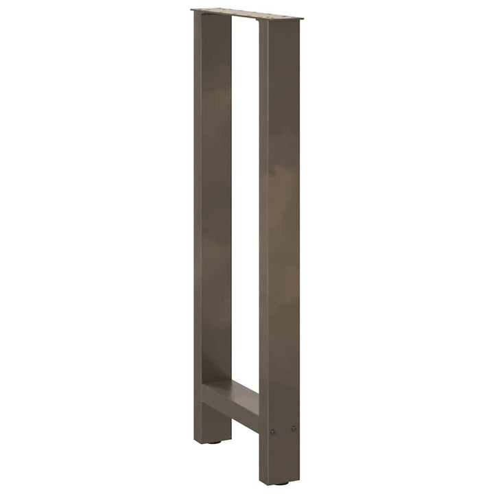 sofabordben naturstål 2 stk. 40x(100-101) cm stål