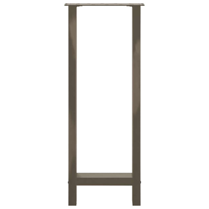 sofabordben naturstål 2 stk. 40x(100-101) cm stål