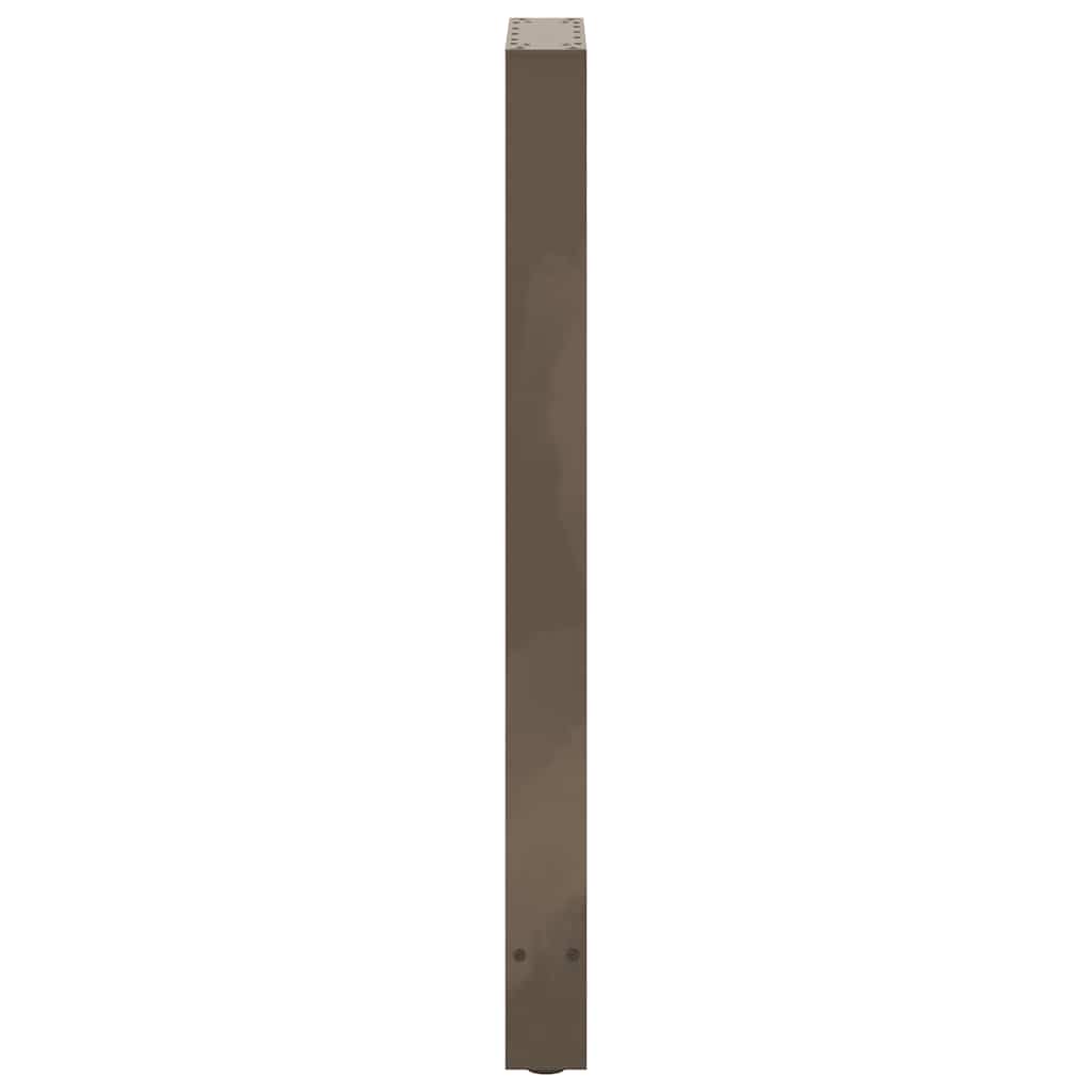 sofabordben naturstål 2 stk. 40x(100-101) cm stål