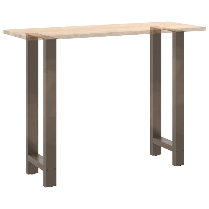 sofabordben naturstål 2 stk. 40x(100-101) cm stål