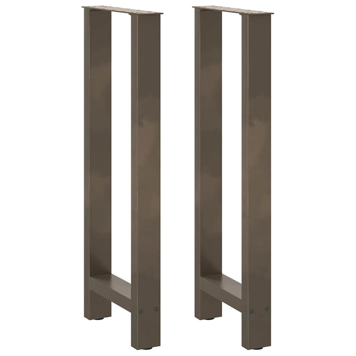sofabordben naturstål 2 stk. 50x(100-101) cm stål