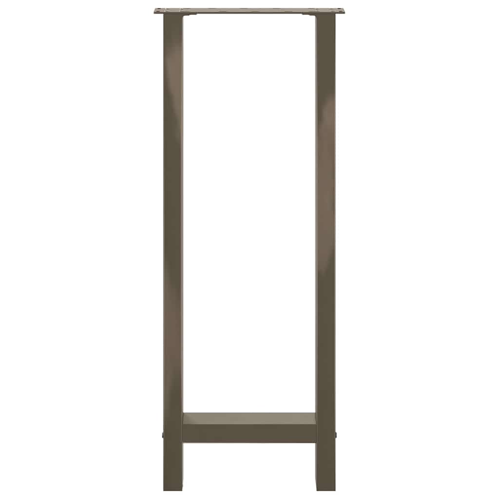 sofabordben naturstål 2 stk. 50x(100-101) cm stål
