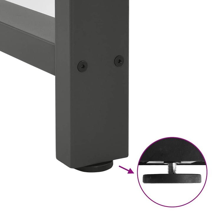 sofabordben 2 stk. 40x(110-111) cm stål antracitgrå