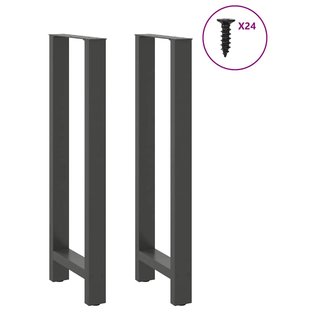 barbordsben antracit 2 stk. 50x(110-111) cm stål