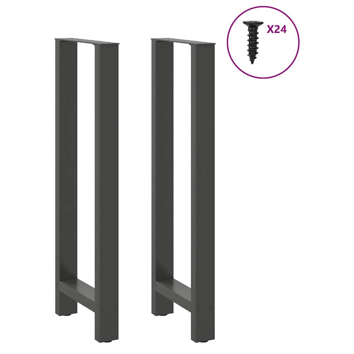 barbordsben antracit 2 stk. 50x(110-111) cm stål