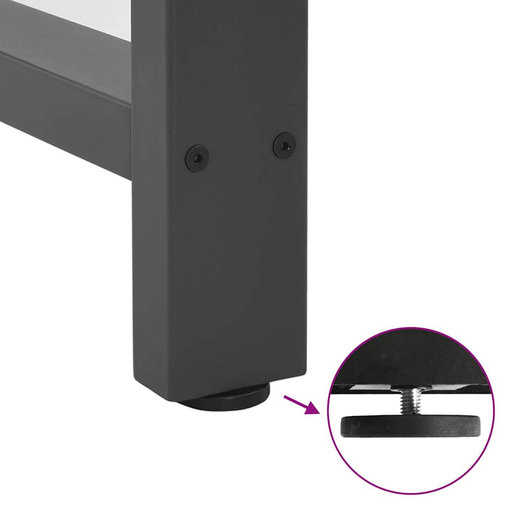 barbordsben antracit 2 stk. 50x(110-111) cm stål
