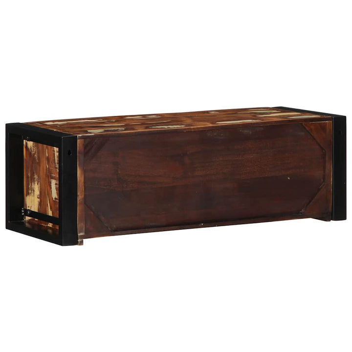 tv-bord 80x30x25 cm massivt genbrugstræ flerfarvet