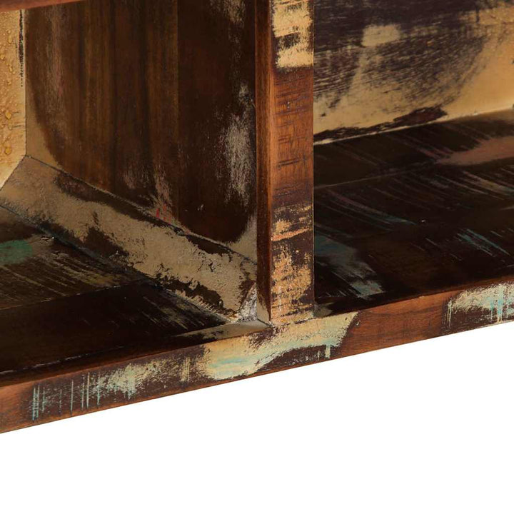 tv-bord 80x30x25 cm massivt genbrugstræ flerfarvet