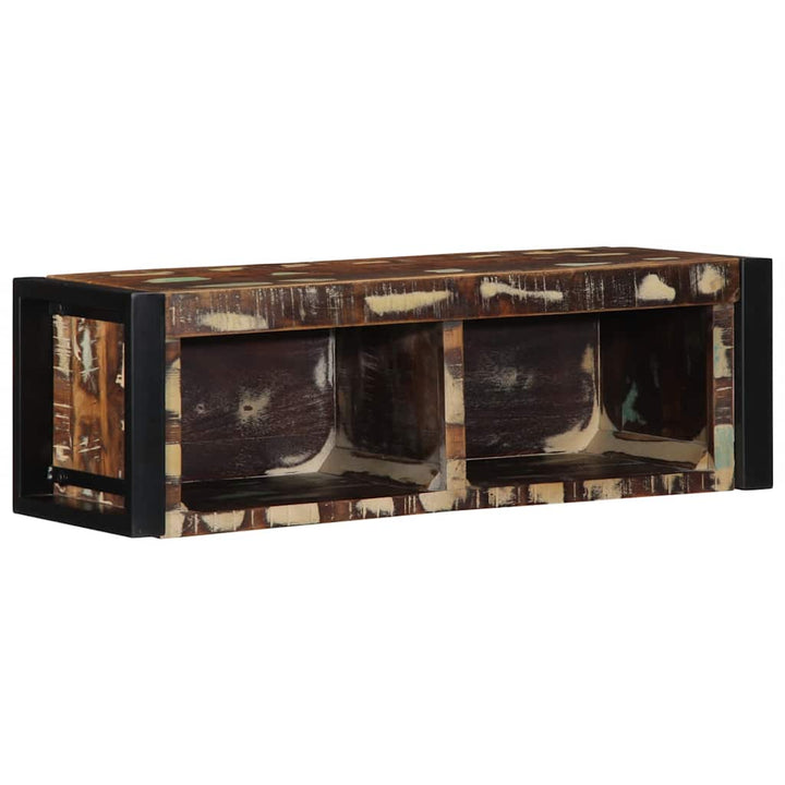 tv-bord 80x30x25 cm massivt genbrugstræ flerfarvet
