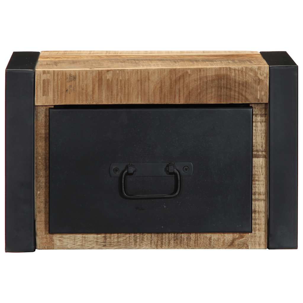 sengeskabe 2 stk 40x35x25 cm massivt ru mangotræ