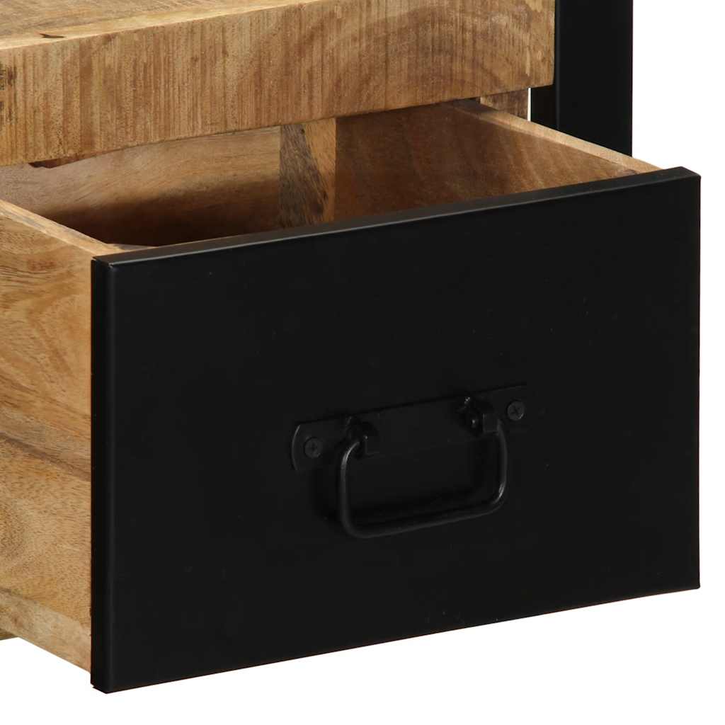 sengeskabe 2 stk 40x35x25 cm massivt ru mangotræ