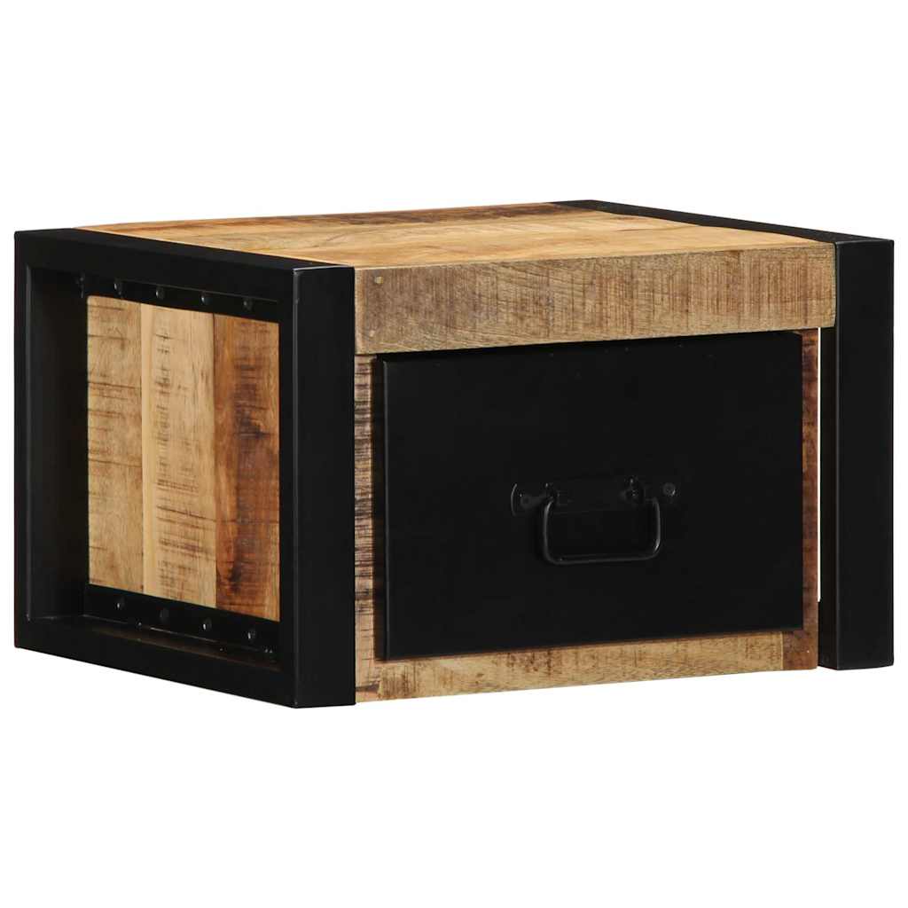 sengeskabe 2 stk 40x35x25 cm massivt ru mangotræ
