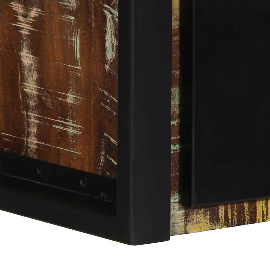 sengeskabe 2 stk 40x35x25 cm massivt genbrugstræ flerfarvet