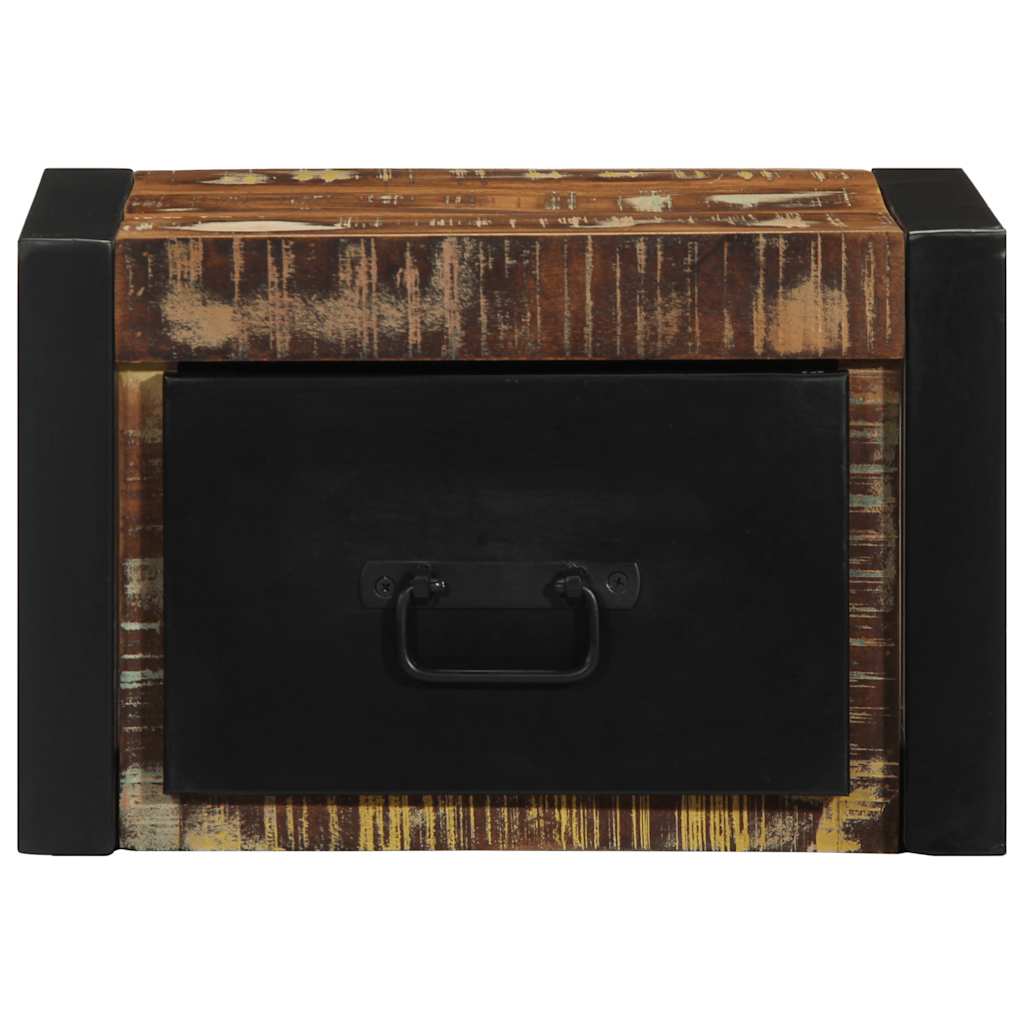 sengeskabe 2 stk 40x35x25 cm massivt genbrugstræ flerfarvet