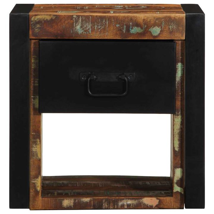 sengeskabe 2 stk 40x35x40 cm massivt genbrugstræ flerfarvet