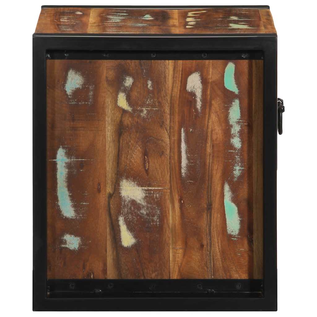 sengeskabe 2 stk 40x35x40 cm massivt genbrugstræ flerfarvet