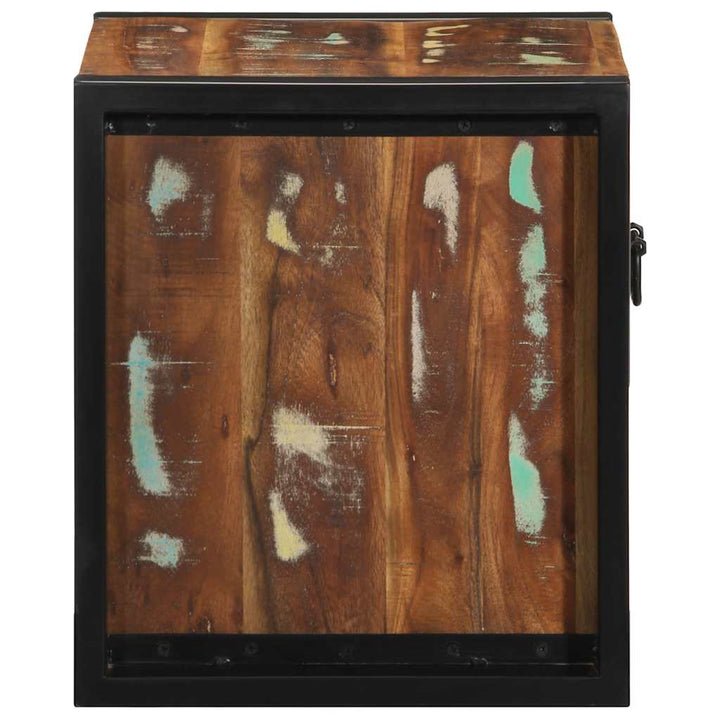 sengeskabe 2 stk 40x35x40 cm massivt genbrugstræ flerfarvet
