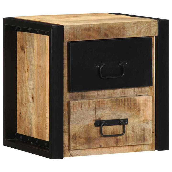 sengeskabe 2 stk 40x35x40 cm massivt ru mangotræ