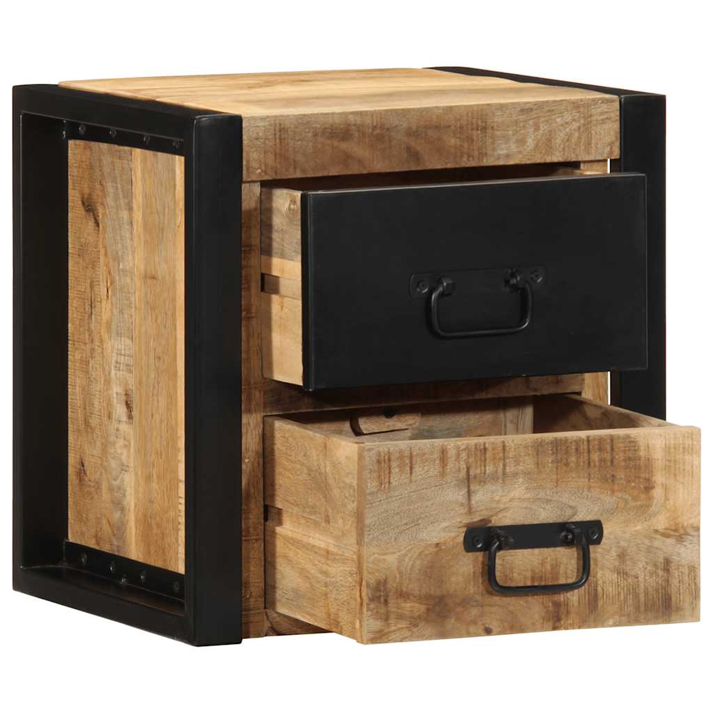 sengeskabe 2 stk 40x35x40 cm massivt ru mangotræ