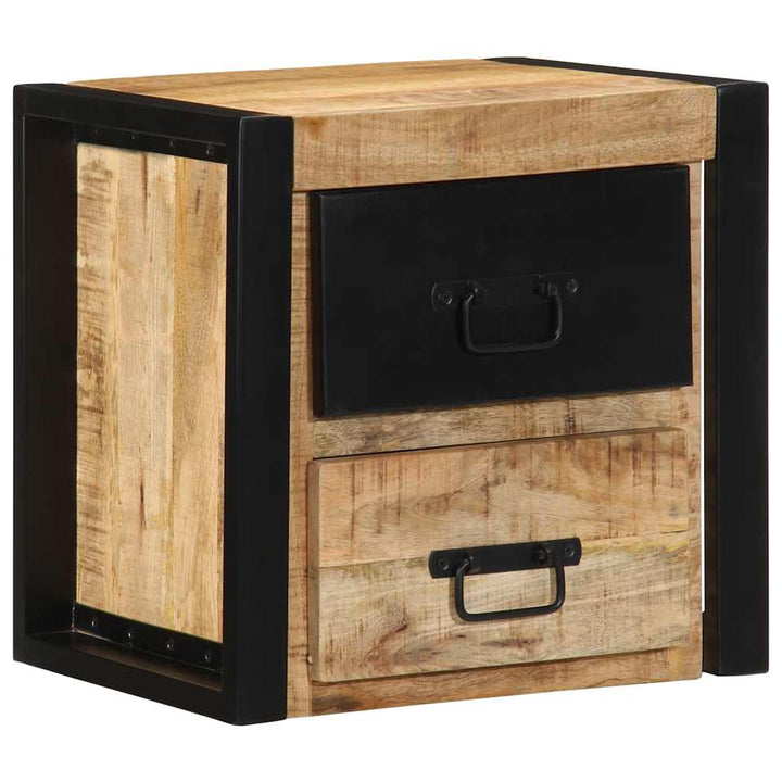 sengeskabe 2 stk 40x35x40 cm massivt ru mangotræ