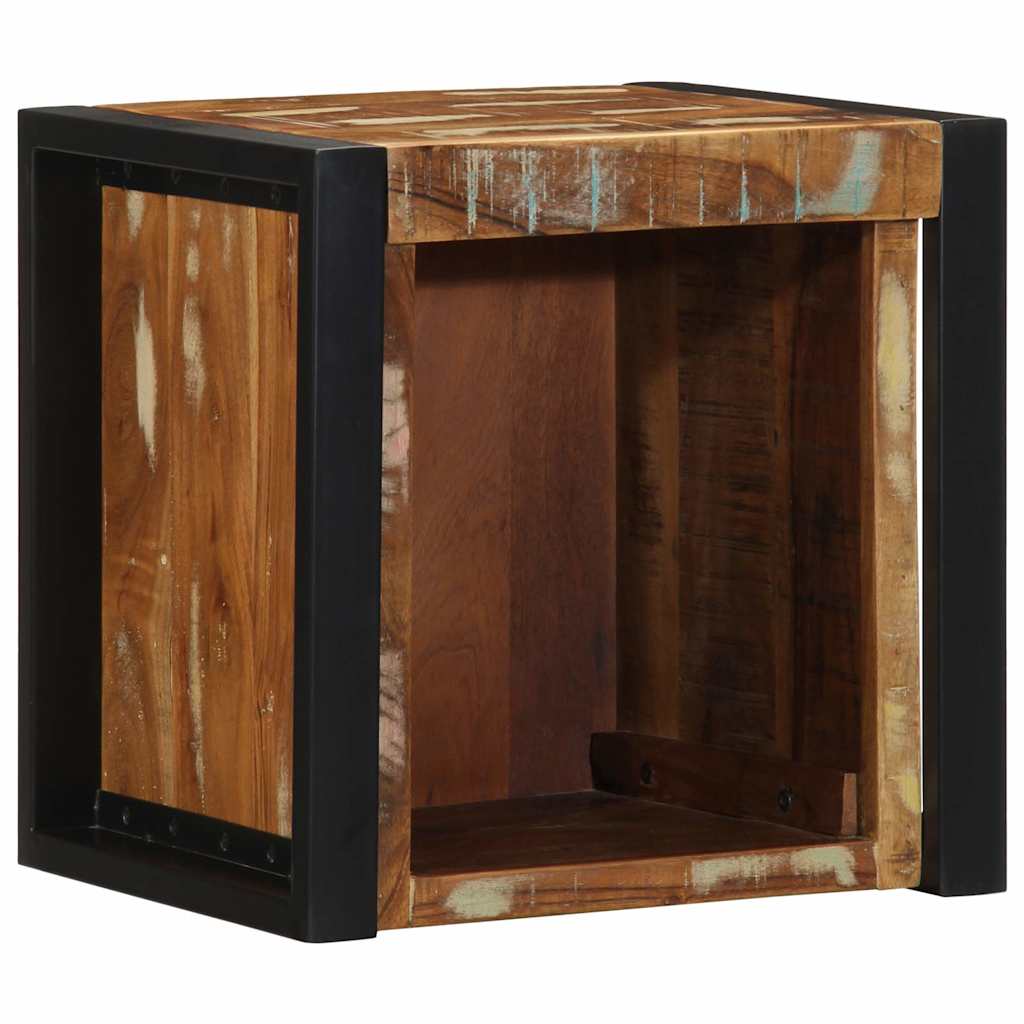 sengeskabe 2 stk 40x35x40 cm massivt genbrugstræ flerfarvet