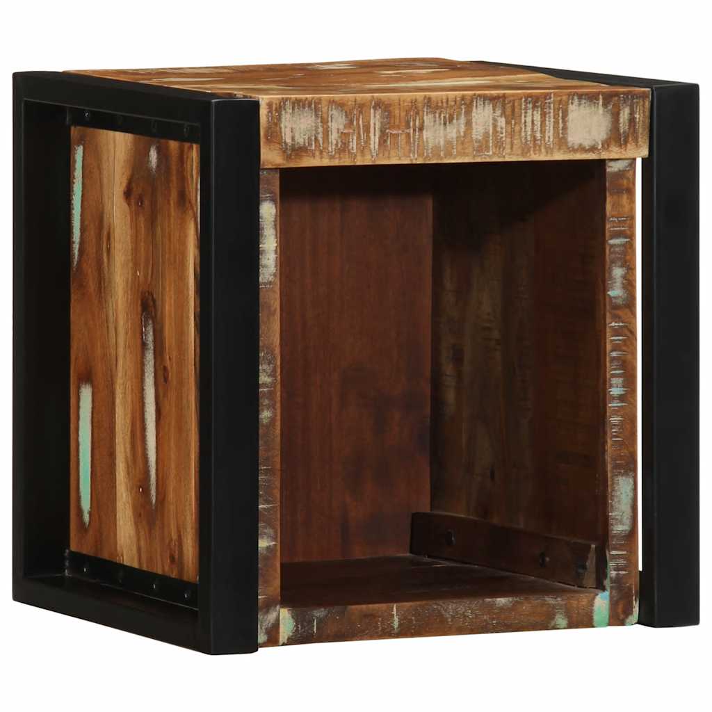 sengeskabe 2 stk 40x35x40 cm massivt genbrugstræ flerfarvet
