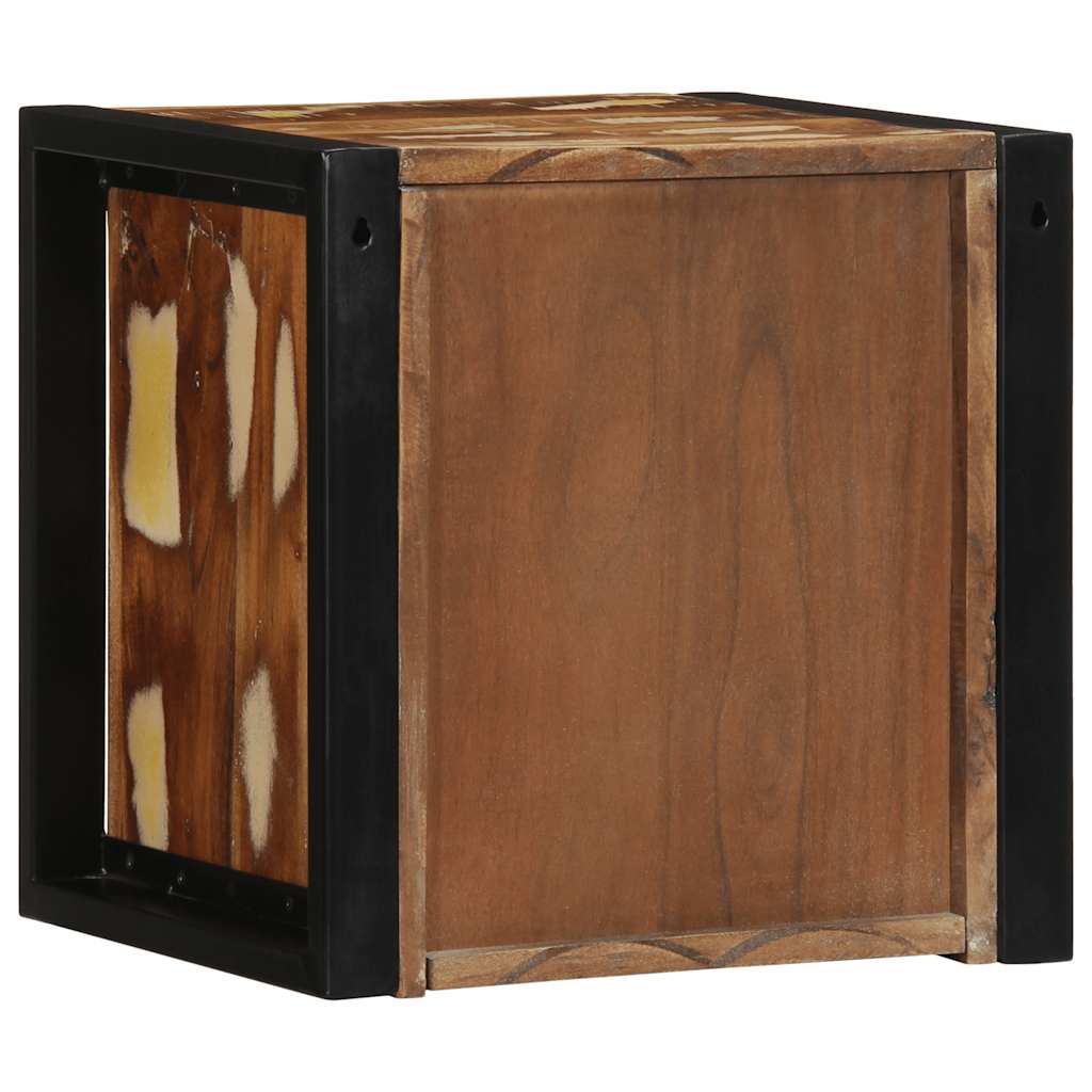 sengeskabe 2 stk 40x35x40 cm massivt genbrugstræ flerfarvet
