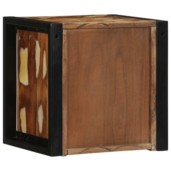 sengeskabe 2 stk 40x35x40 cm massivt genbrugstræ flerfarvet