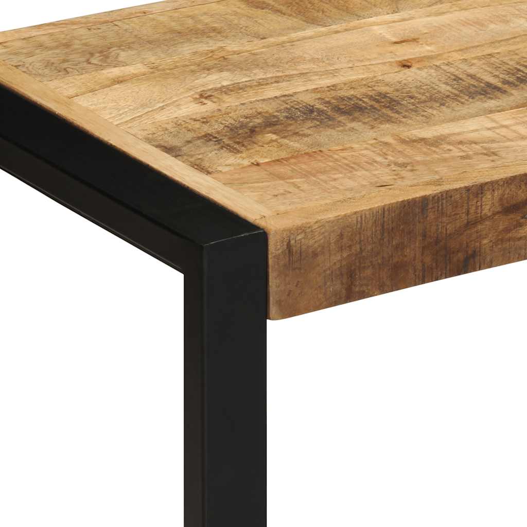 bænk 80x35x45 cm massivt ru mangotræ