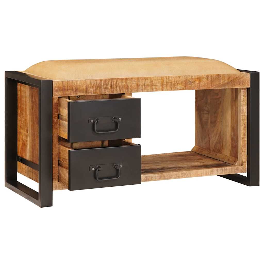 Opbevaringsbænk Brun 80 x 35 x 40 cm Massivt mangotræ