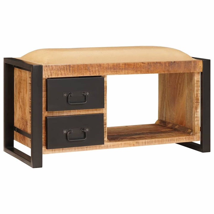 Opbevaringsbænk Brun 80 x 35 x 40 cm Massivt mangotræ